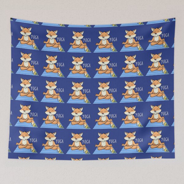 Item preview, Happy Fox Yoga Design for wild animal lovers and yoga lovers you know. designed and sold by tranquilbeach.