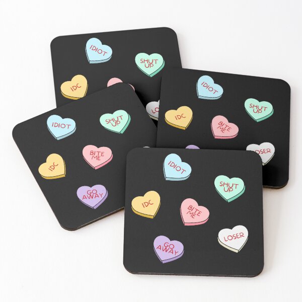 Item preview, Mean Candy Hearts designed and sold by DrunkPolarBear.