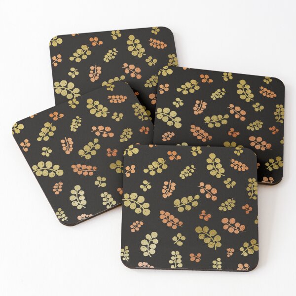 Item preview, Gold&Copper Berries with Mottled Effect on Black designed and sold by AnkasArtz.
