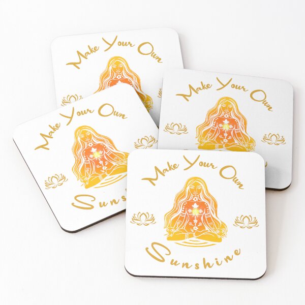 Artikelvorschau, Machen Sie Ihre eigene Sunshine Inspirational Meditating Woman mit sonnenstrahlendem Solarplexus-Chakra und Lotusblume, Gelbgold und Gold mit sonnenstrahlendem Solarplexus-Chakra entworfen und verkauft von SassyFavorites.