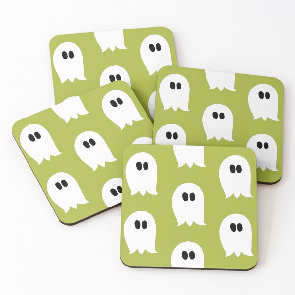 Item preview, Cute ghost cartoon in a green frame designed and sold by AngelDawnDesign.