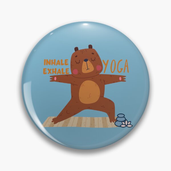 Item preview, Yoga Bear Inhale Exhale Warrior II Yoga Design  designed and sold by tranquilbeach.