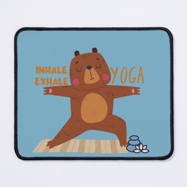 Item preview, Yoga Bear Inhale Exhale Warrior II Yoga Design designed and sold by tranquilbeach.