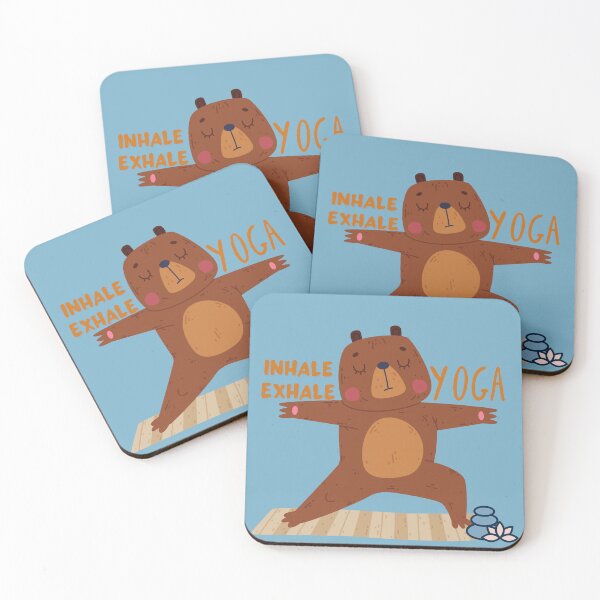 Item preview, Yoga Bear Inhale Exhale Warrior II Yoga Design  designed and sold by tranquilbeach.