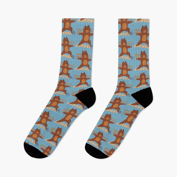 Item preview, Yoga Bear Inhale Exhale Warrior II Yoga Design  designed and sold by tranquilbeach.