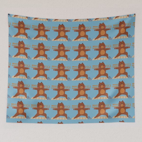 Item preview, Yoga Bear Inhale Exhale Warrior II Yoga Design  designed and sold by tranquilbeach.
