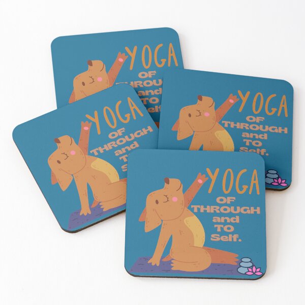 Item preview, Yoga Of Through and To Self Yoga Design for dogs lovers and yoga lovers in your life.  designed and sold by tranquilbeach.