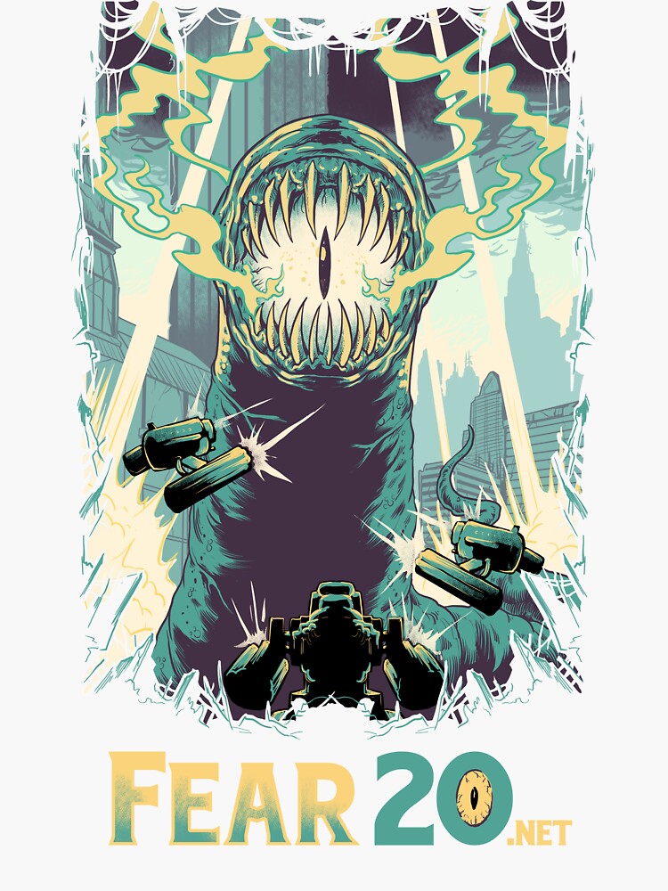 Thumbnail 3 of 3, Sticker, Kaiju Clash designed and sold by Fear20.