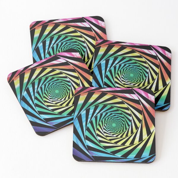 Item preview, Rainbow and Black Spirals designed and sold by ThePurpleFrog.