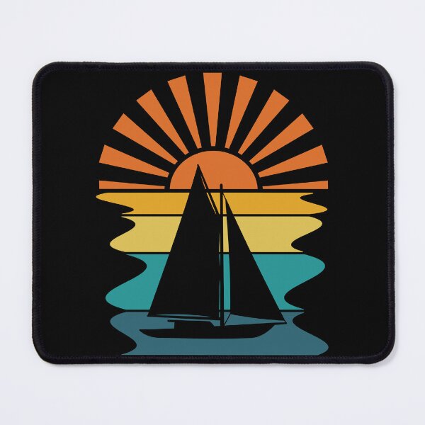 Item preview, Sailboat Ocean Retro Sunset designed and sold by PeachesMommy.