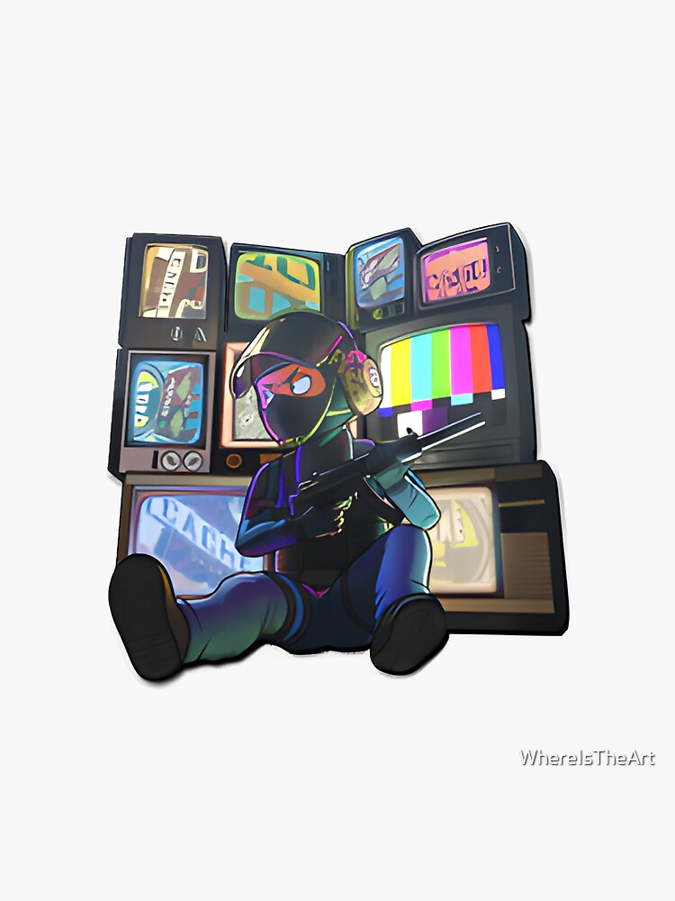 "Sticker TV Installation (Lenticular)" Sticker for Sale by