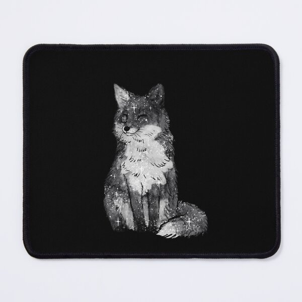 Item preview, Cute Fox Space and Stars – Black and White designed and sold by northernhugs.