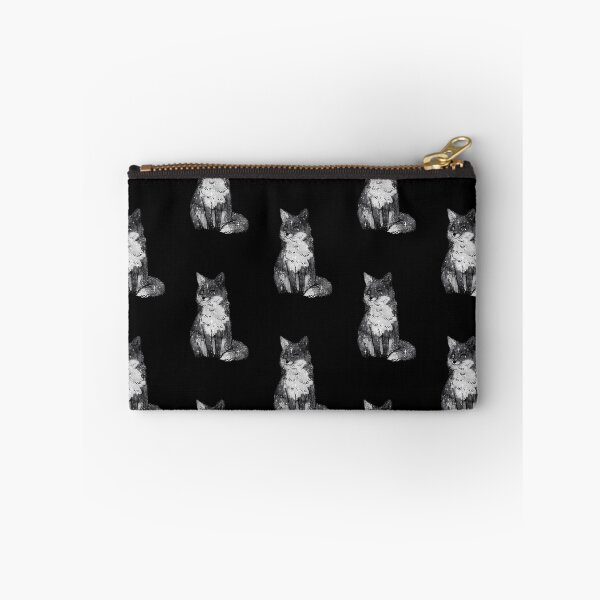 Item preview, Cute Fox Space and Stars – Black and White designed and sold by northernhugs.