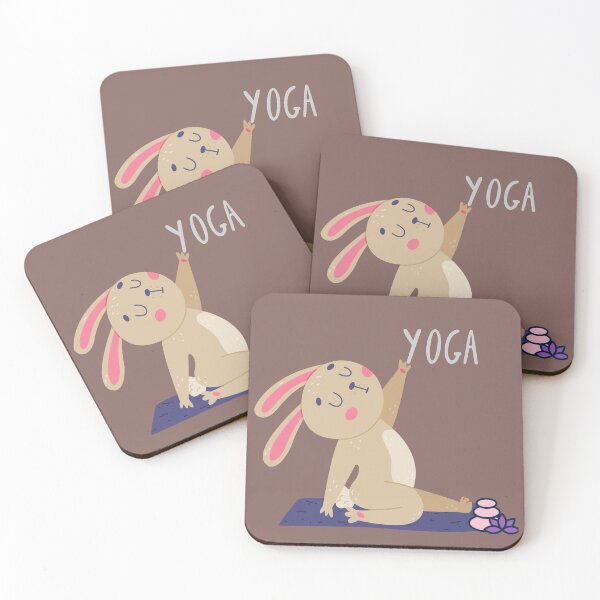 Item preview, Bunny rabbit Yoga design for bunny, rabbit or animal lovers and yoga lovers in your life.  designed and sold by tranquilbeach.