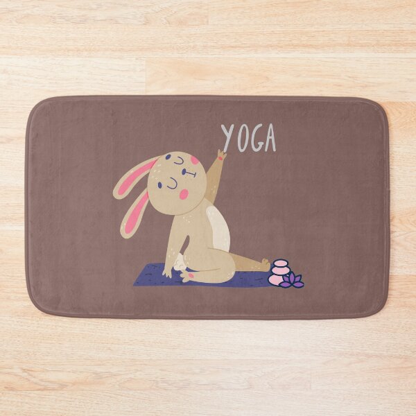 Item preview, Bunny rabbit Yoga design for bunny, rabbit or animal lovers and yoga lovers in your life.  designed and sold by tranquilbeach.
