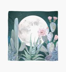 Pañuelo Cactus Nights Pretty Pink and Blue Desert Stars Cacti Illustration