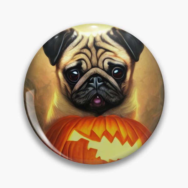 Item preview, Cute pug with a pumpkin designed and sold by MMJDSGN.