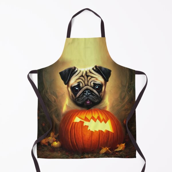Item preview, Cute pug with a pumpkin designed and sold by MMJDSGN.