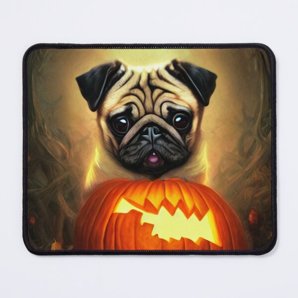Item preview, Cute pug with a pumpkin designed and sold by MMJDSGN.
