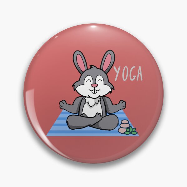 Item preview, Happy Rabbit Yoga design for bunny, rabbit or animal lovers and yoga lovers in your life.  designed and sold by tranquilbeach.