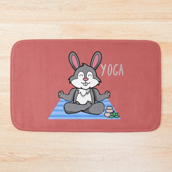 Item preview, Happy Rabbit Yoga design for bunny, rabbit or animal lovers and yoga lovers in your life.  designed and sold by tranquilbeach.
