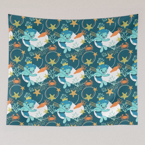 Item preview, The Blue Little Merboy - Dark Background designed and sold by Moeno-Roeso.