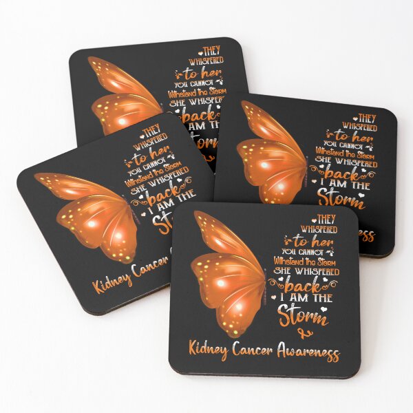Item preview, She Whispered Back I Am The Storm Kidney Cancer Awareness Butterfly designed and sold by frechettee.
