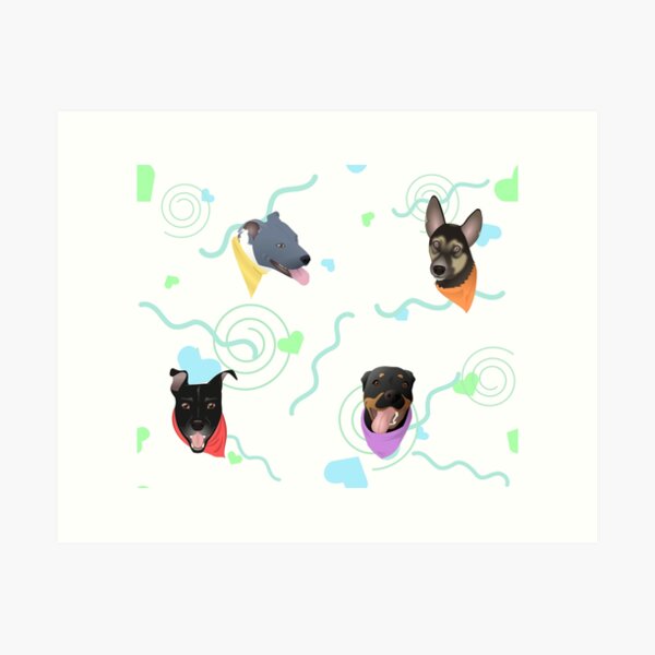A Bunch of Good Dogs Art Print