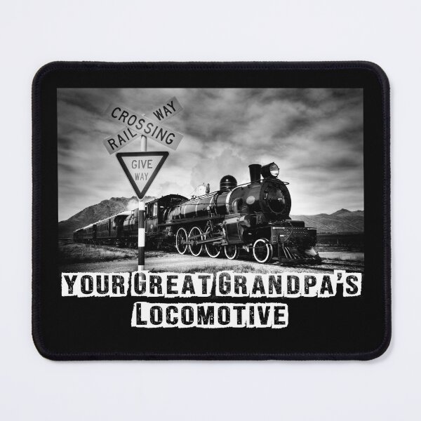 Item preview, Steam Engine Image Your Great Grandfather's Locomotive Perfect Gift for Train Lovers, Rail Fans designed and sold by jamie Omahen.