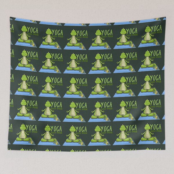 Item preview, Alligator Yoga Easy Pose Design for the Animal lovers and yoga lovers you know designed and sold by tranquilbeach.