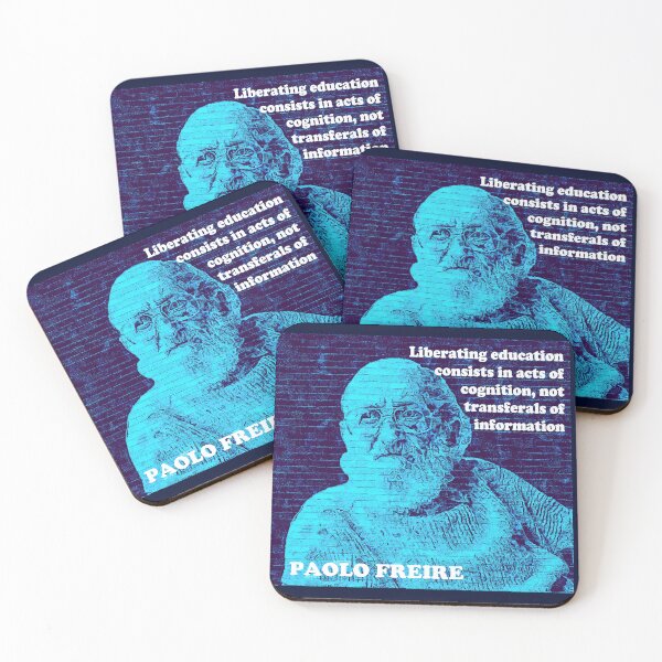 Item preview, Paolo Freire Pedagogy of the Oppressed Quote on Liberating Education Blue designed and sold by Tony Cisse.