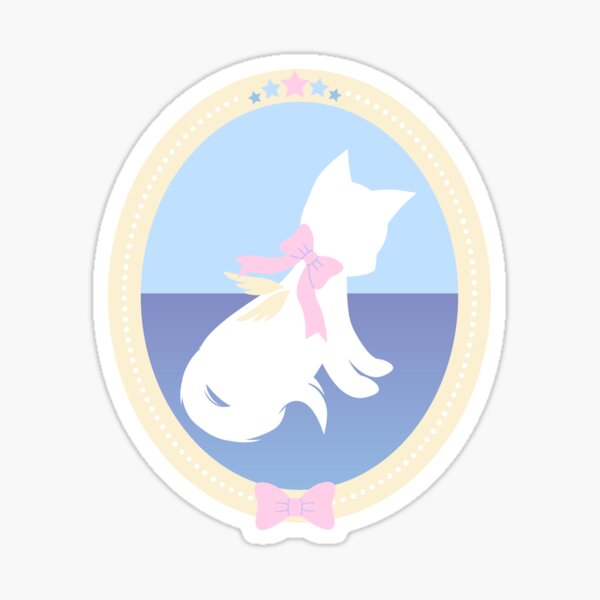 Angel Starlight Daydream Playful Cat Sticker