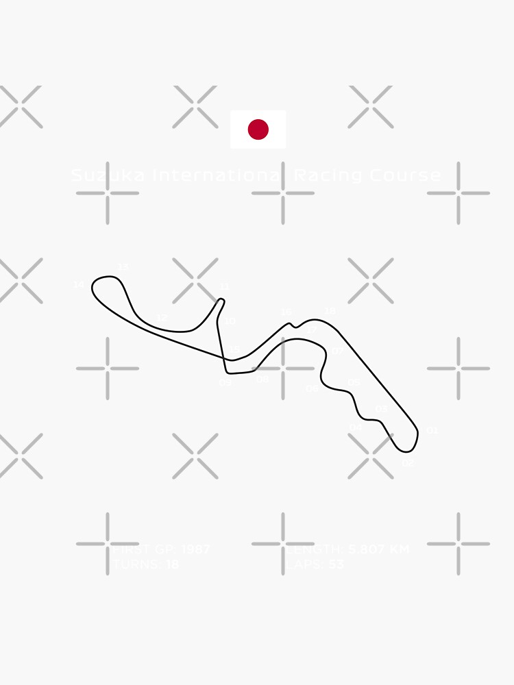 "Japan GP Suzuka Circuit Formula 1" Sticker for Sale by F1videocontent