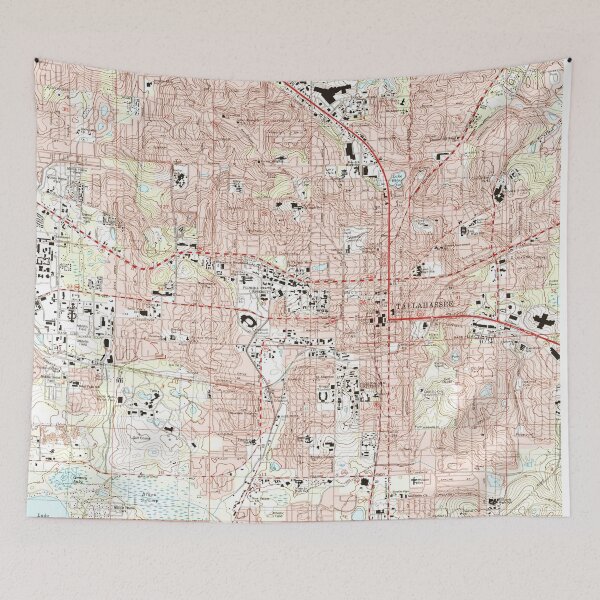 Item preview, Tallahassee Florida Map (1999) designed and sold by BravuraMedia.