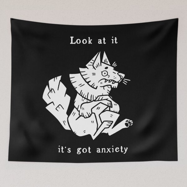 Aperçu de l'œuvre Worry Wolf - Il a de l'anxiété créée et vendue par GrumpyGryphon.