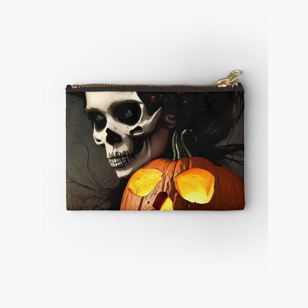 Item preview, Scary skeleton woman with pumpkin designed and sold by MMJDSGN.