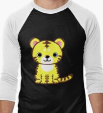 Cute chibi tiger Men's Baseball ¾ T-Shirt