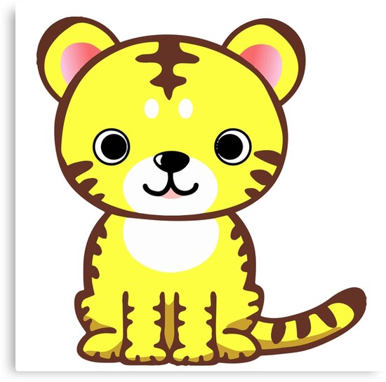 "Cute chibi tiger" Canvas Prints by RaionKeiji | Redbubble