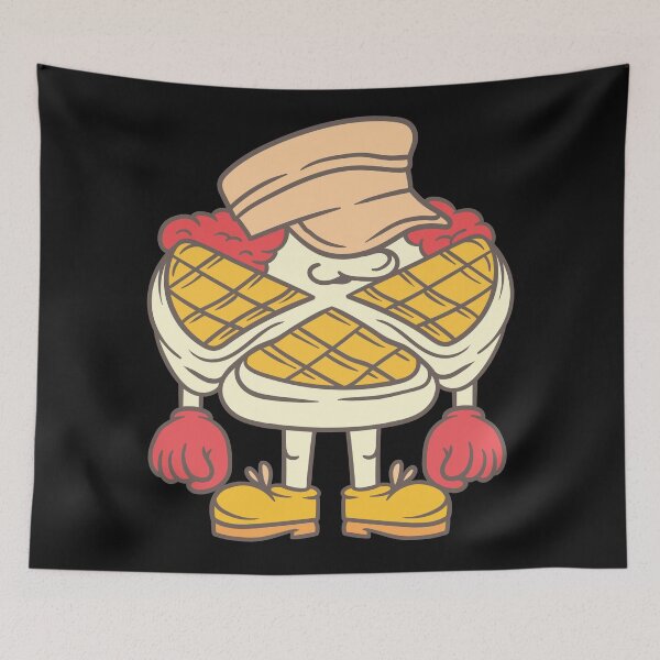 Item preview, Misterious Waffle,Cheeseburger,French Fries,Burgers,Fast food,Chips,Burger Lover,Cartoon Food,Doughnuts,Sweet Tooth,Treat Yo Self,Foody,Fried Chicken designed and sold by NAZIMNADIR.