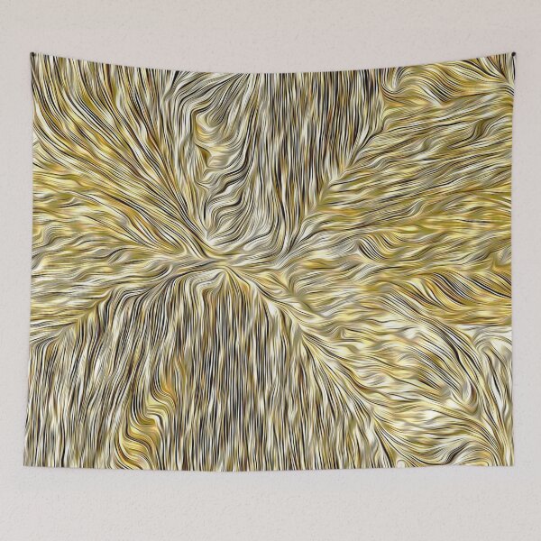 Item preview, Gold Botanical Stripes designed and sold by fatenanwar.