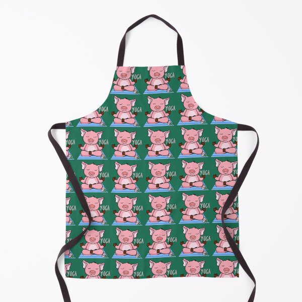 Item preview, Happy Pink Pig Yoga design for pigs, piggies, or farm animal lovers and yoga lovers in your life. designed and sold by tranquilbeach.
