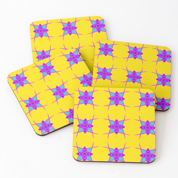 Item preview, Unique hand drawn geometric repeating pattern with yellow background - WelshDesigns designed and sold by welshdesigns.