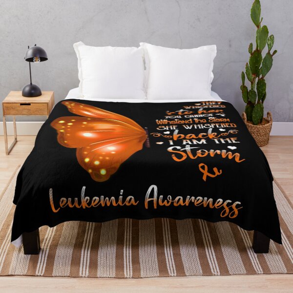 Item preview, She Whispered Back I Am The Storm Leukemia Awareness Butterfly designed and sold by frechettee.