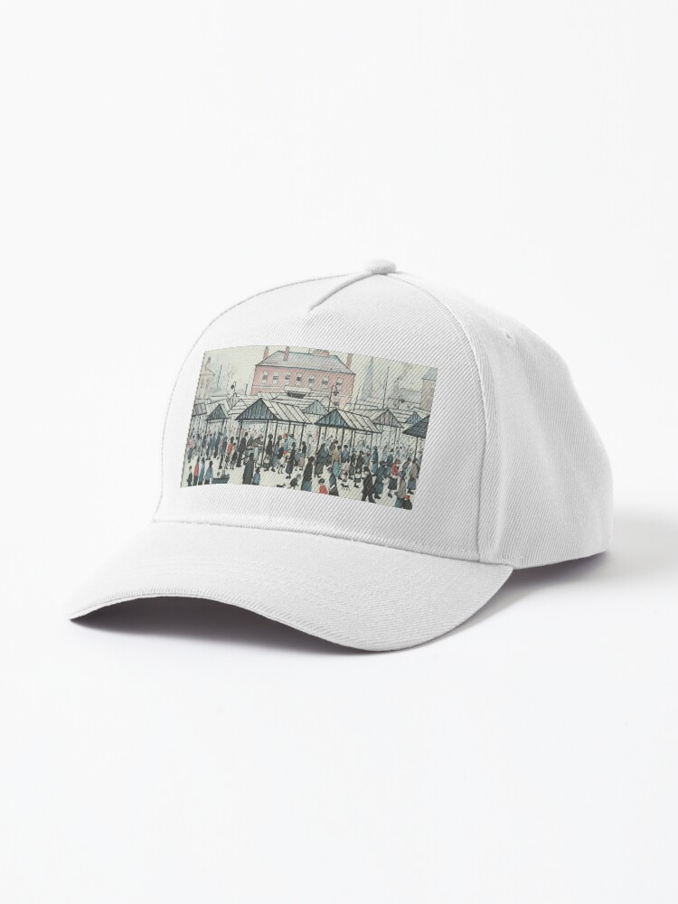 Market Scene Northern Town 1939 by L S Lowry Cap for Sale by buzztop Redbubble