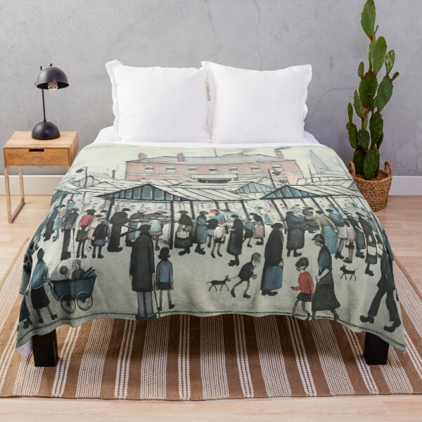 The lowry plaid luxury printed throw sale