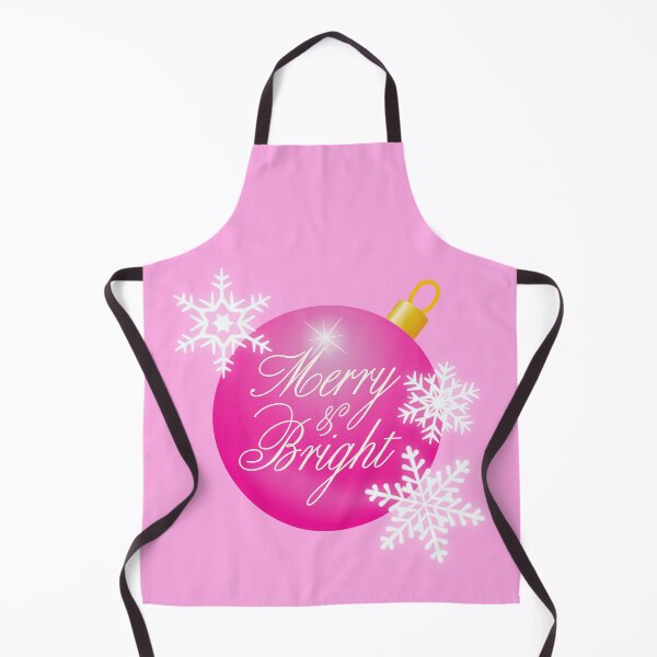 Item preview, Merry and Bright.. Pink bauble Christmas greetings with added snowflakes designed and sold by ditzy-designs.
