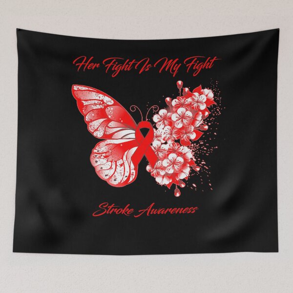 Item preview, Her Fight Is My Fight Stroke Awareness Butterfly Ribbon Gifts designed and sold by Adropine.