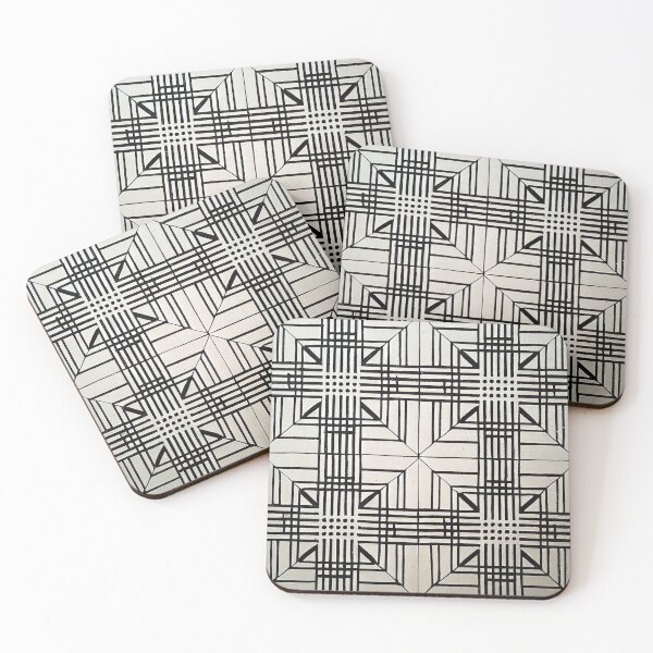 Item preview, Modern Pattern Black and White square designed and sold by Laguardia3D.
