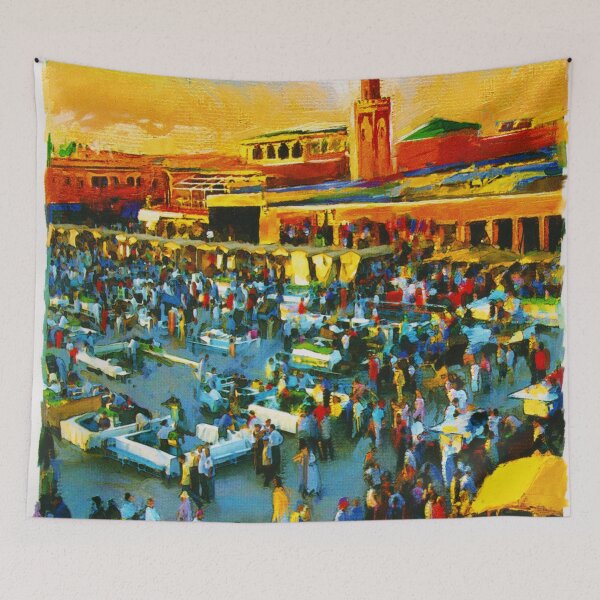 Item preview, Marrakech's Main Square at Sunset designed and sold by rogerstrawberry.