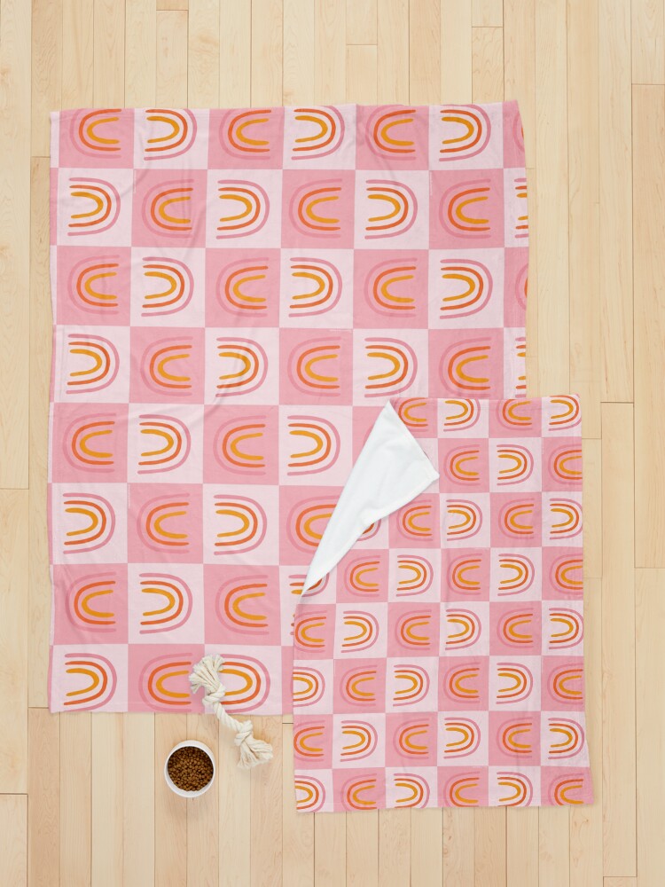 Alternate view of Rainbow Checkered Print Pet Blanket